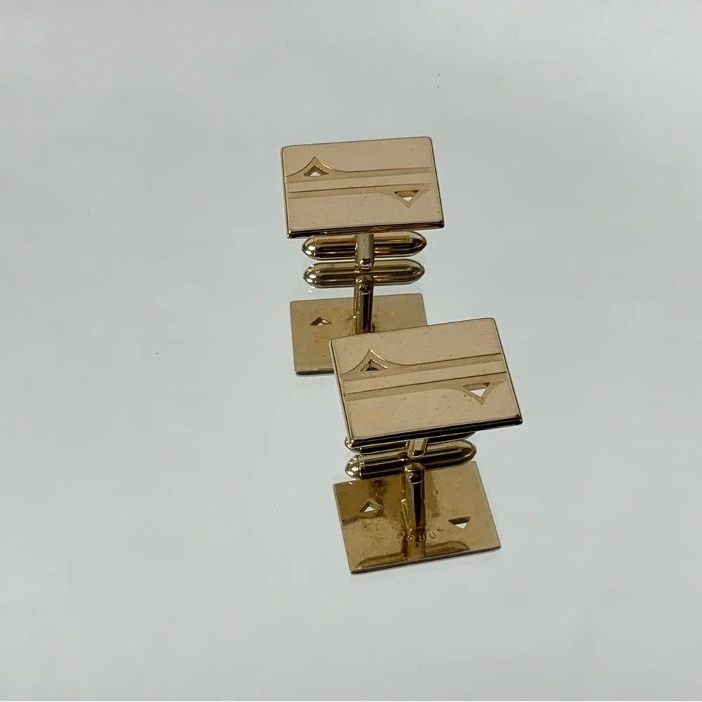 Vintage SWANK Cuff Links - Gold tone Pair Men's